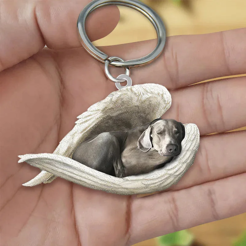VigorDaily Sleeping Angel Acrylic Keychain Weimaraner