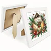 5D DIY Partial Special Shaped Drill Diamond Painting Xmas Letter Decor With Frame Kit 18x18cm
