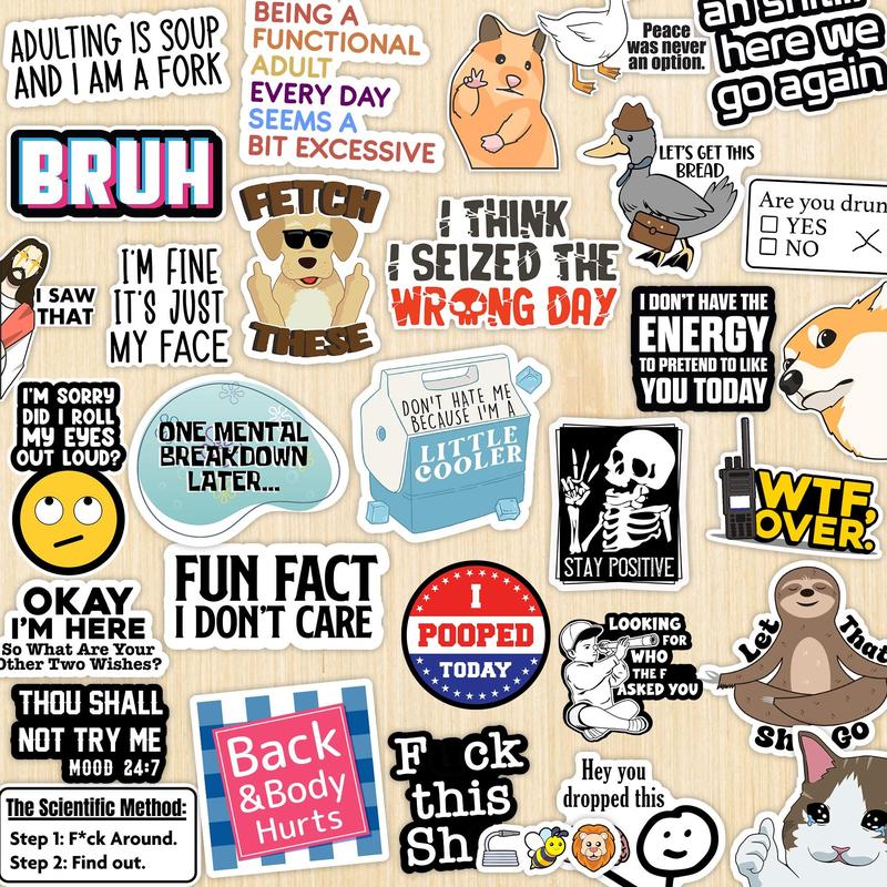 130pcs Funny Saying Sticker Pack