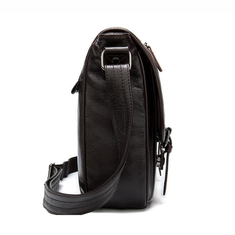 Vintage Soft Leather Plain Casual Business Messenger Bags