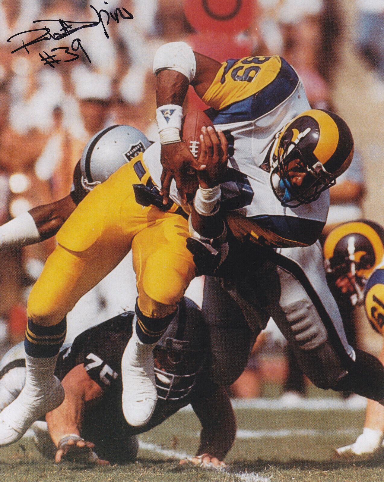 Robert Delpino #0 8x10 Signed Photo Poster painting w/ COA Los Angeles Rams