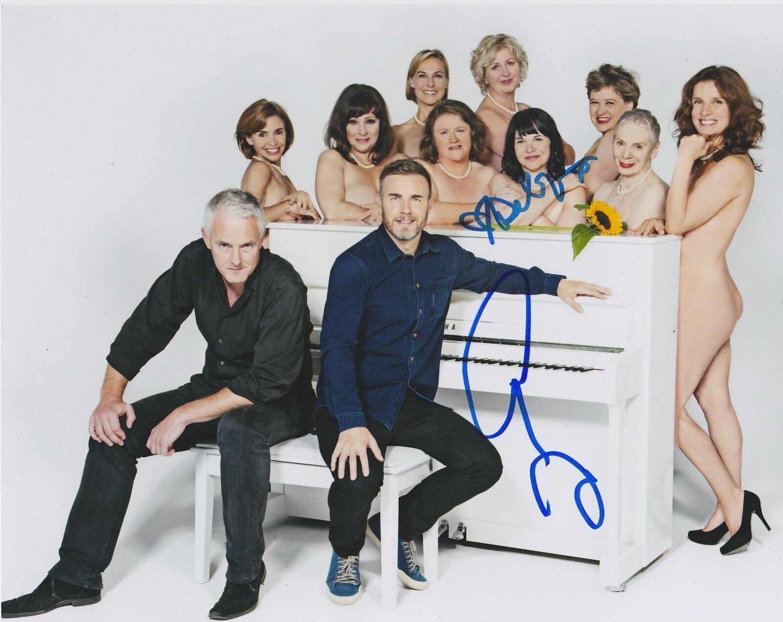 Gary Barlow/Debbie Chazen Signed The Girls 10x8 Photo Poster painting AFTAL