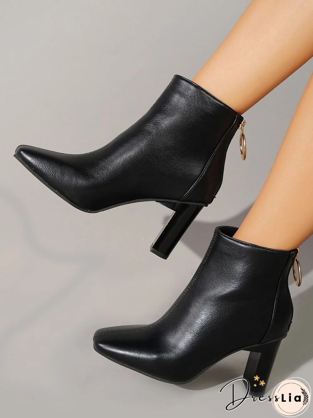 Comfortable High Heel Zip Martin Boots