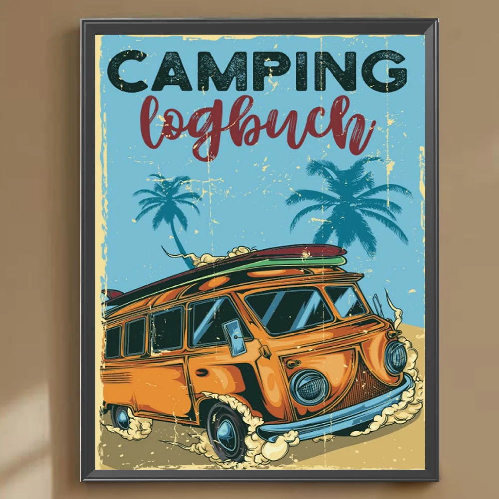 Full Round Diamond Painting 30*40cm - Summer Atmosphere Car