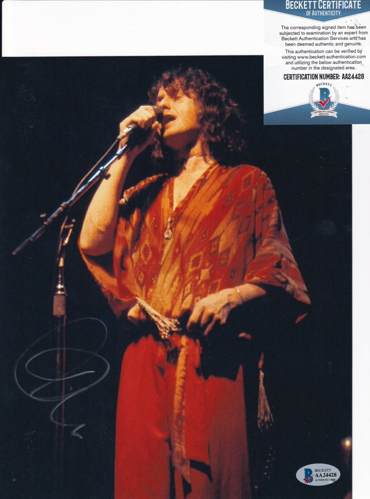 JON ANDERSON signed (YES) Music singer autograph 8X10 Photo Poster painting BECKETT BAS AA24428