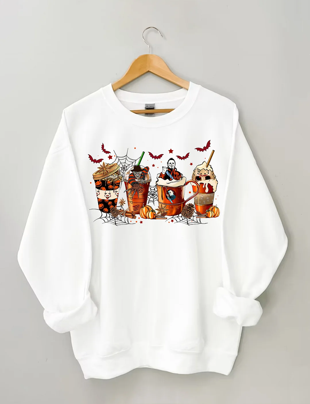 Skeleton Coffee Cups Sweatshirt