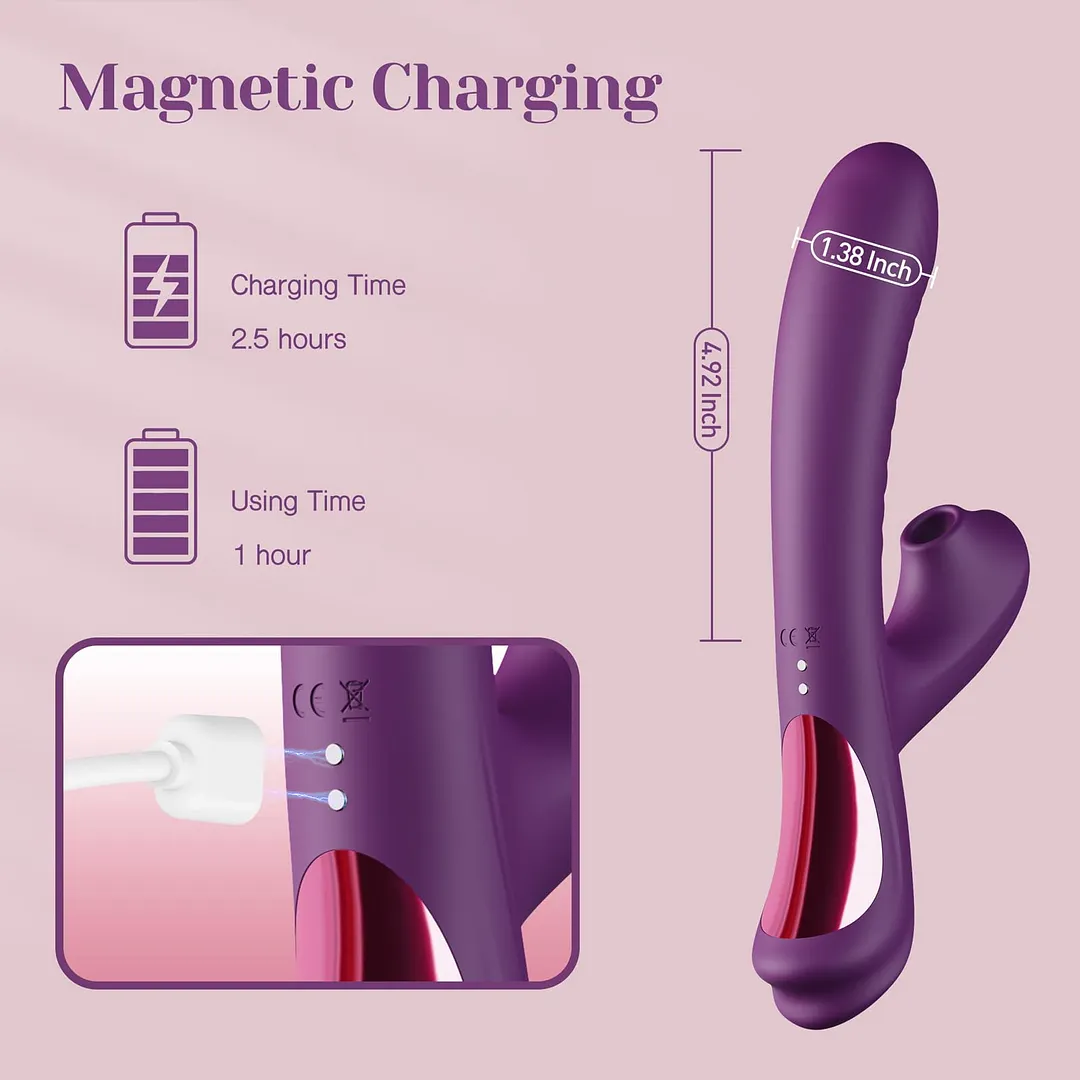 Duolure Rabbit Massager with Suction & Motion