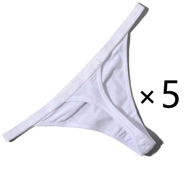 Aiyuzuo 5 Pcs/lot Sexy Women Cotton G String Thongs Low Waist Seamless Female Underpants Comfortable Ladies Underwear Lingerie Panties