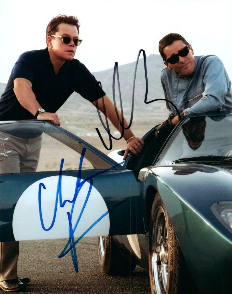 Matt Damon Christian Bale signed 8x10 Photo Poster painting Picture autographed Pic includes COA