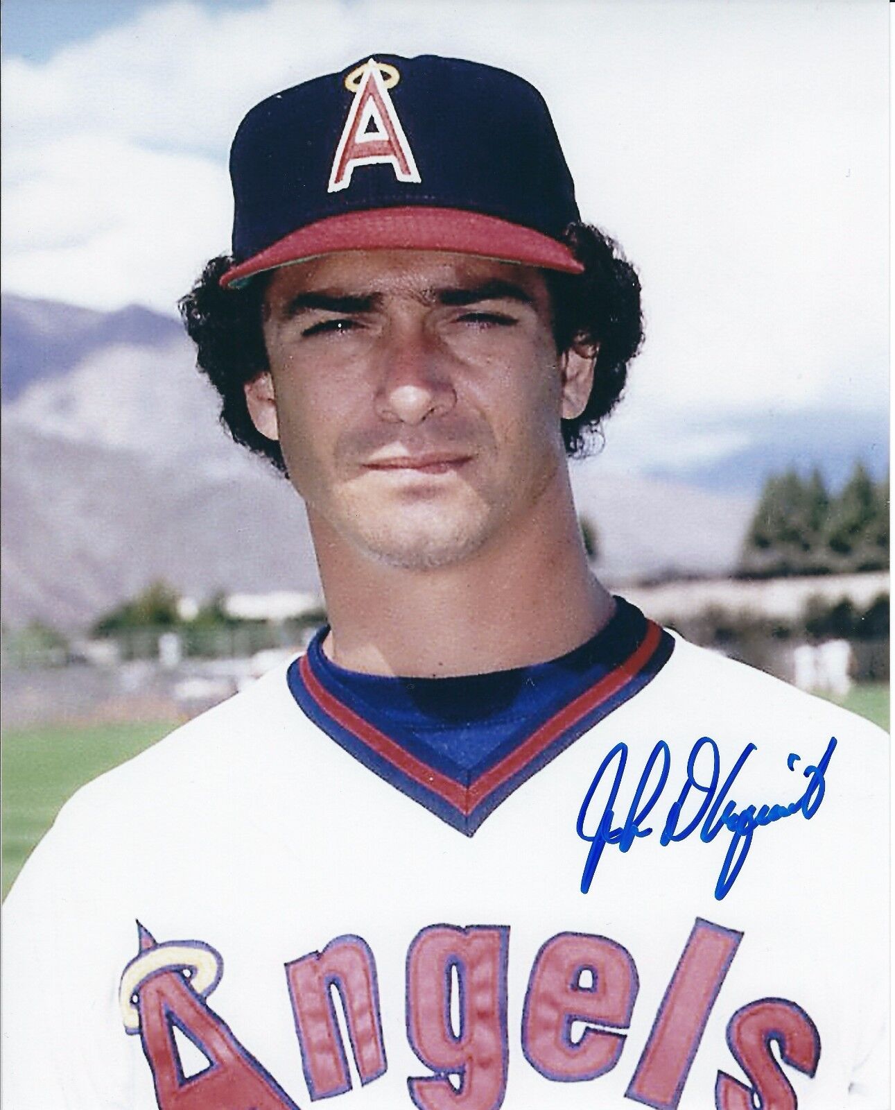 Signed 8x10 JOHN D'ACQUISTO California Angels Photo Poster painting - COA