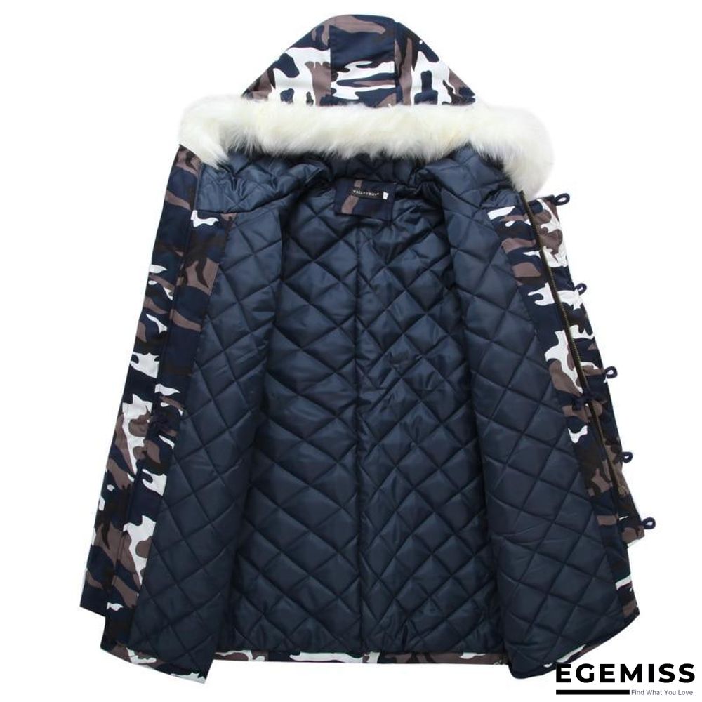 Camouflage Down Parkas Jackets  Men's Parka Hooded Coat Fur Collar Parkas Winter Jacket Military Down Overcoat | EGEMISS