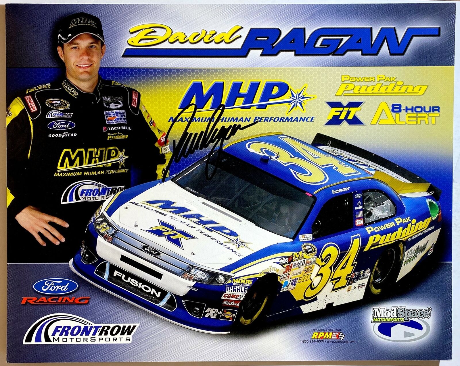 David Ragan Signed 8x10 Photo Poster painting NASCAR Stock Car Racing Autograph Auto