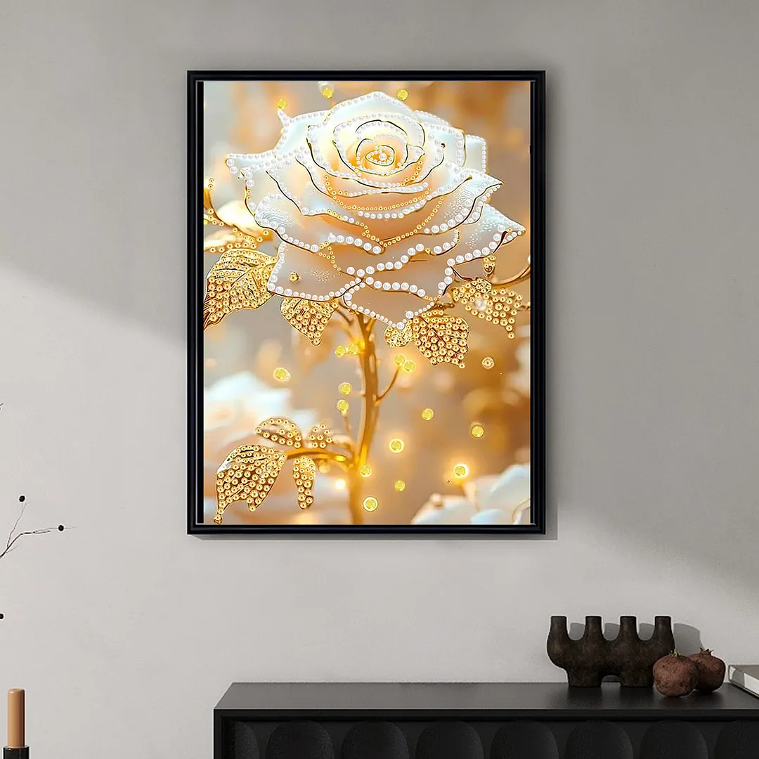 Pearl Painting Kit for Adults Gilded Rose 11.81x15.75in