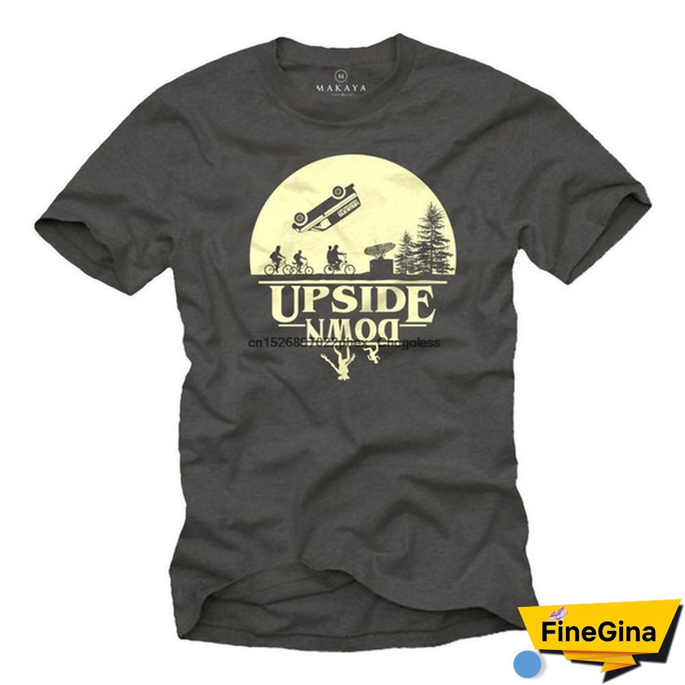 Stranger Fan T Shirt Upside Down Things Mens Nerd Shirt Funny Gifts For Him Size S