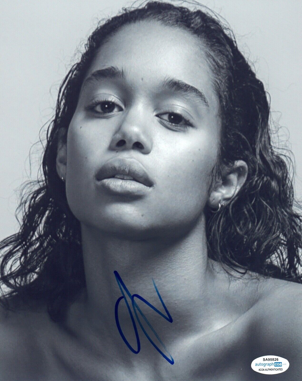 Laura Harrier Signed Autograph 8x10 Photo Poster painting Spiderman Homecoming Actress ACOA COA