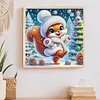 Christmas Squirrel - Diamond Painting - Partial Special Shaped Drill(Canvas|30*30cm)