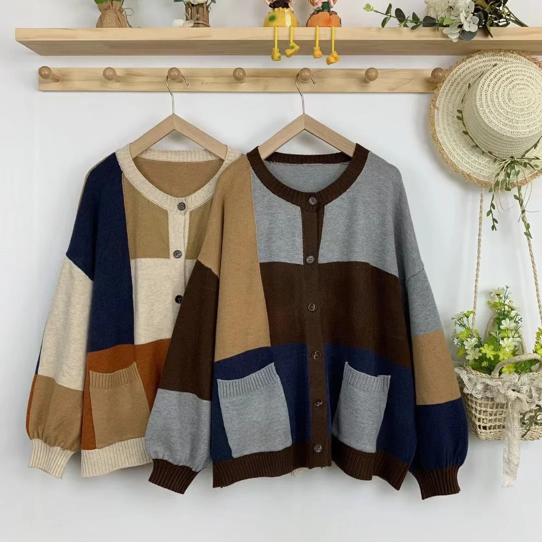 Chicfifth Sweater Women Winter Long Sleeve High Quality Autumn Vintage Top Knitted Cardigan