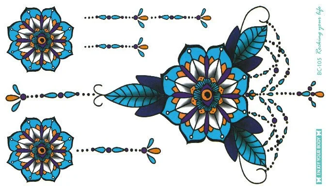 38 Kinds Adult Chest Back Tattoo Big Size Sexy Flowers Mandala Totem Waterproof Temporary Body Art Sticker tatouage temporaire