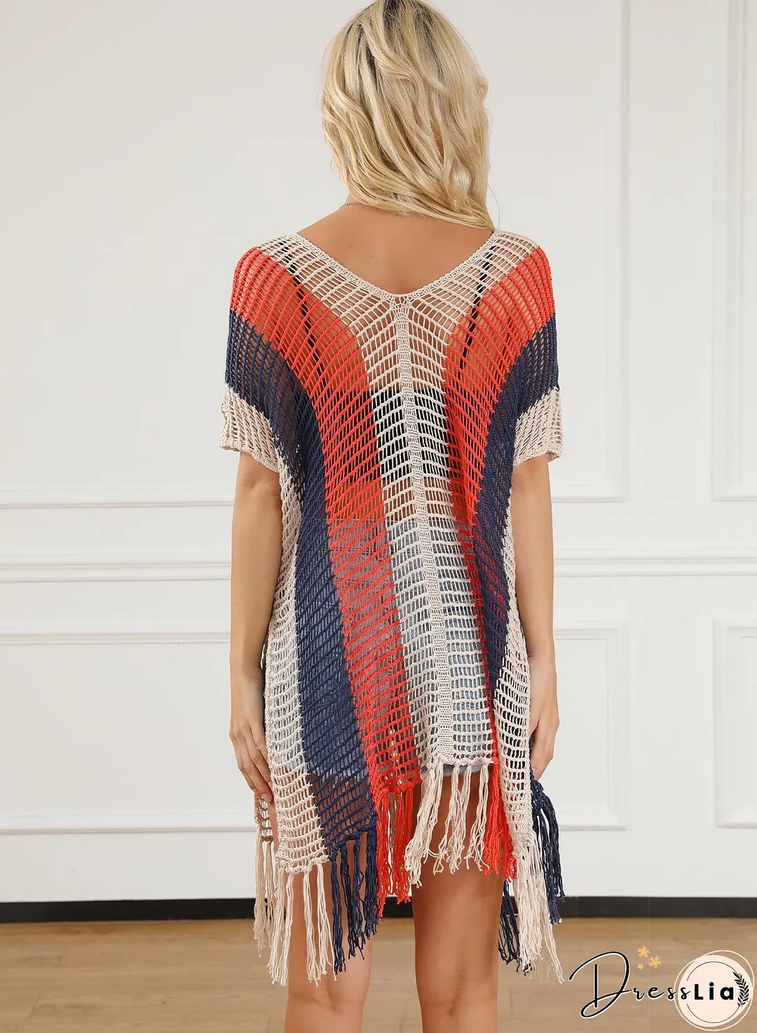 Tassel Crochet Beach Cover Up