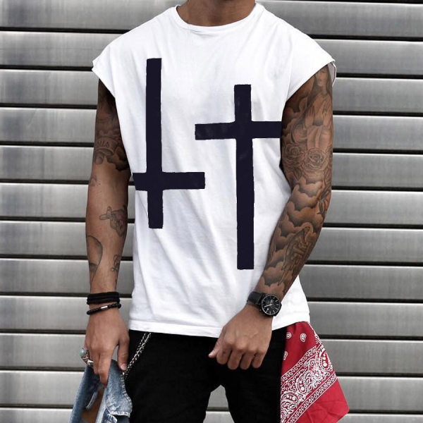 Men's round neck loose short sleeve t-shirt