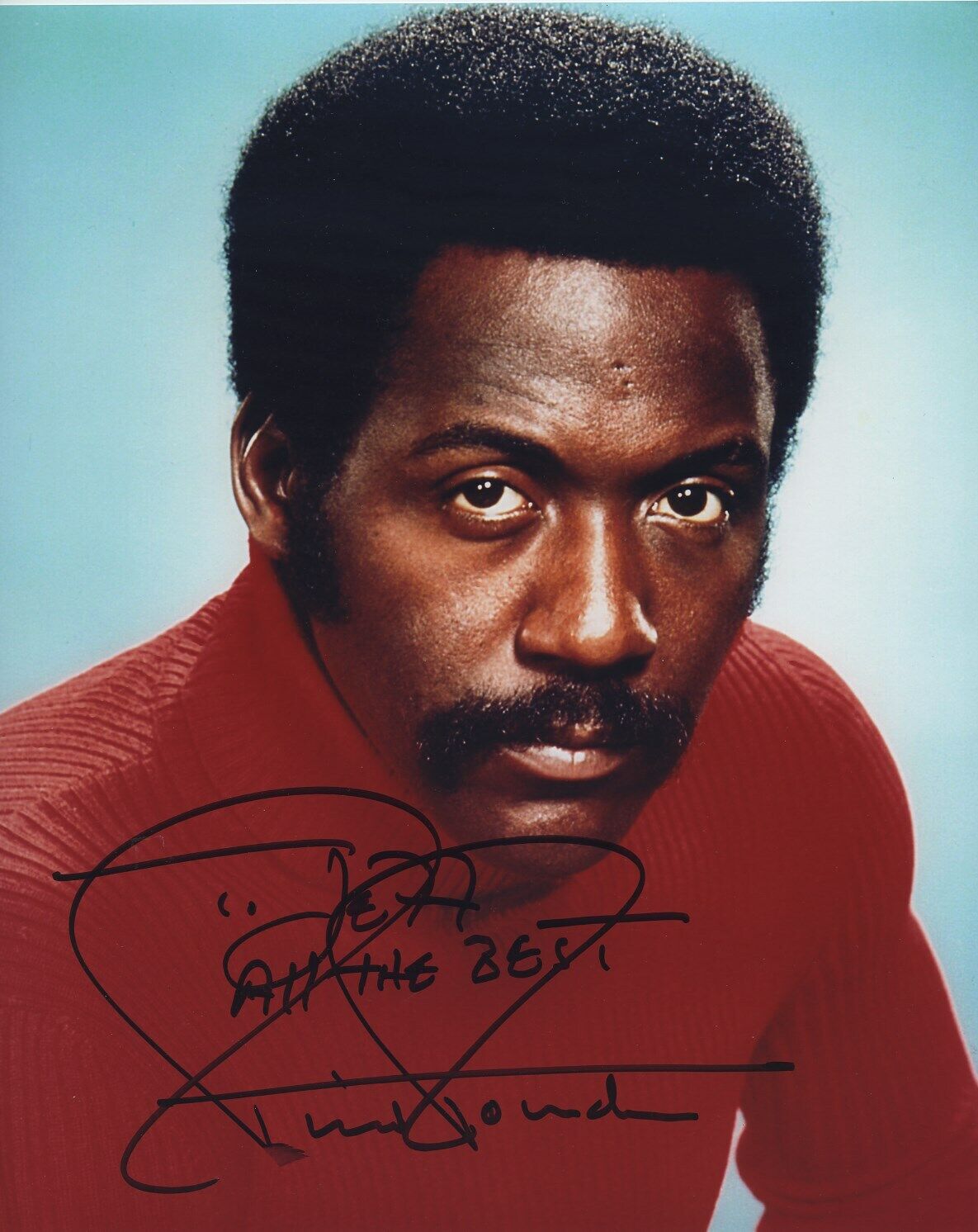 RICHARD ROUNDTREE SIGNED AUTOGRAPHED COLOR SHAFT Photo Poster painting TO JEFF