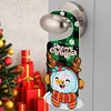 DIY Christmas Snowman Wooden Diamond Painting Door Handle Hanging Sign Pendant