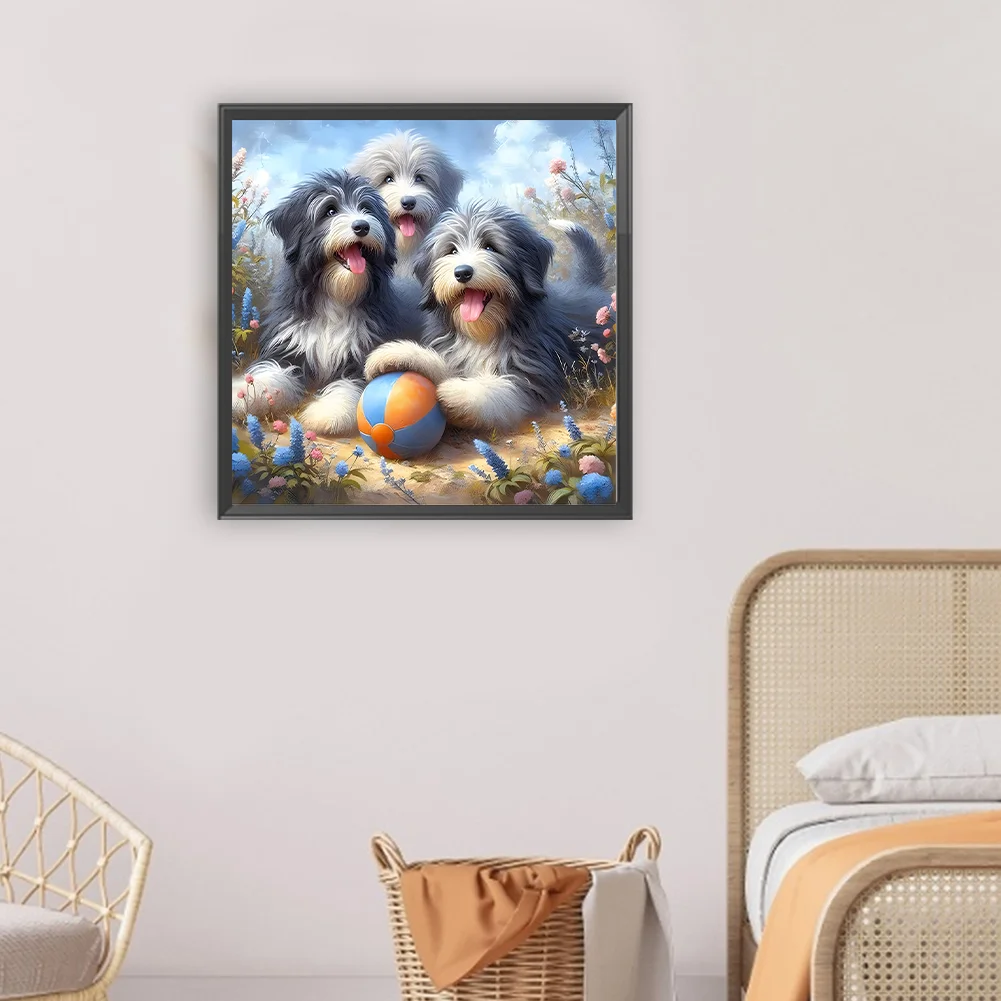 Diamond Painting - Full Round Drill - Dog(Canvas|30*30cm)