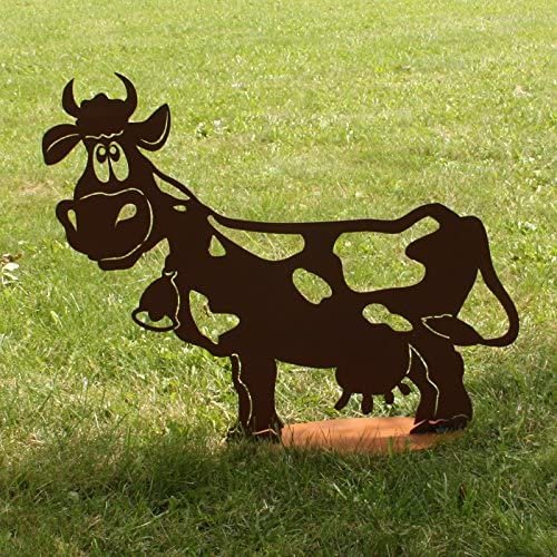 large cow garden statue