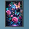 (40*60cm)Roses Butterfly - Round AB Drill Diamond Painting