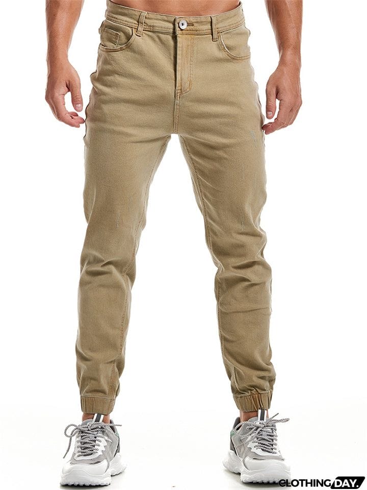 Men's Fashion Comfy Ankle Banded Jeans