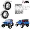 AMK 20pcs Rubber Sealed Bearings Set, Steel Ball Bearing Set for Axial SCX24 90081 AXI00001 AXI00002 AXI00004 AXI00005 AXI00006 1/24 RC Crawler Car Upgrade Parts