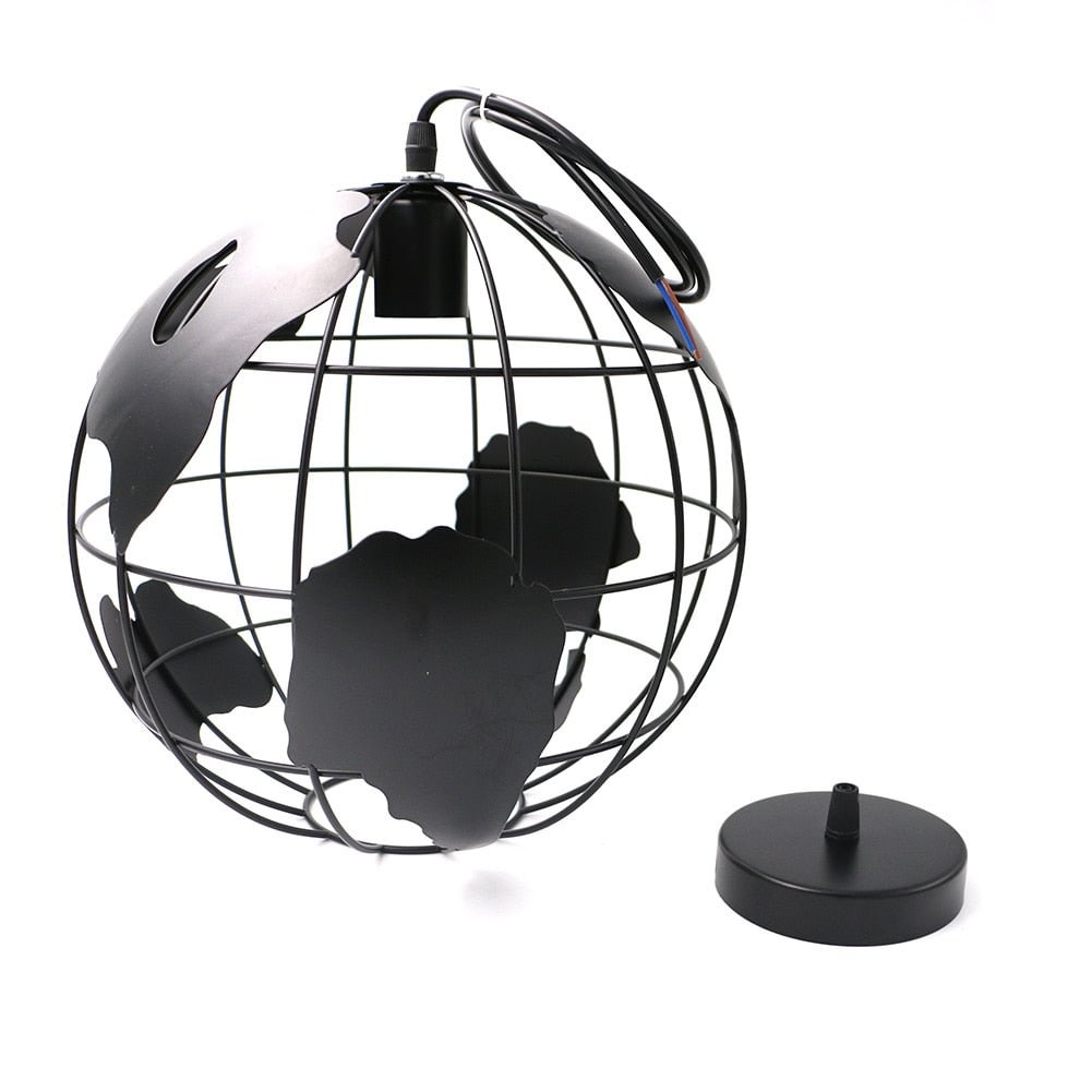 Modern Globe Pendant Lights Black/White Pendant Lamps for Bar/Restaurant Hollow Ball Ceiling Fixtures Pendant Light Globes