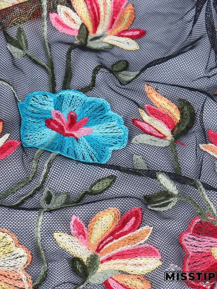 Floral Embroidered Shawl