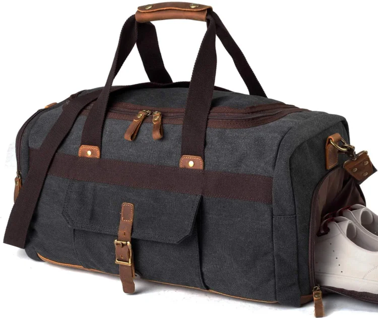 21 Canvas Duffle Bag with Shoe Compartment