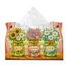 DIY Diamond Art Tissue Box Holder Best Grandma Ever PULeather Diamond Art Desktop Organizer Resin Rhinestone Storage Organizers Gem Art Home Office Decor Craft Gift for Women