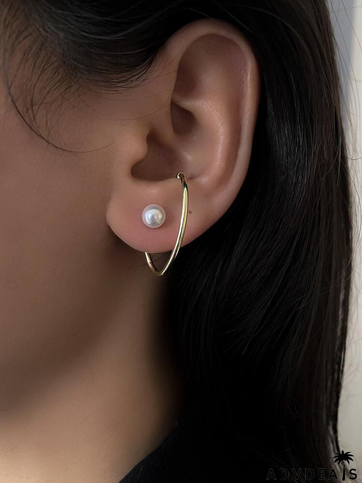 Faux Pearl Decor Earrings