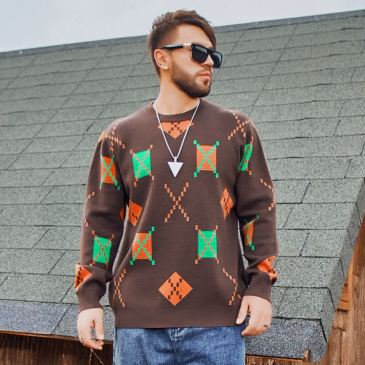 Men plus Size Sweater Bottoming Sweater Winter Thickened Sweater