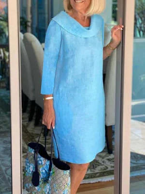 Cotton Dresses For Mature Older Women Over 40, 50, 60, 70 - OlderIn Seniors  & Elderly Fashion