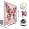Rosenschmetterlings-Diamant-Kunstperlen-Malset mit Rahmen 9,84x9,84 Zoll f&uuml;r Erwachsene
