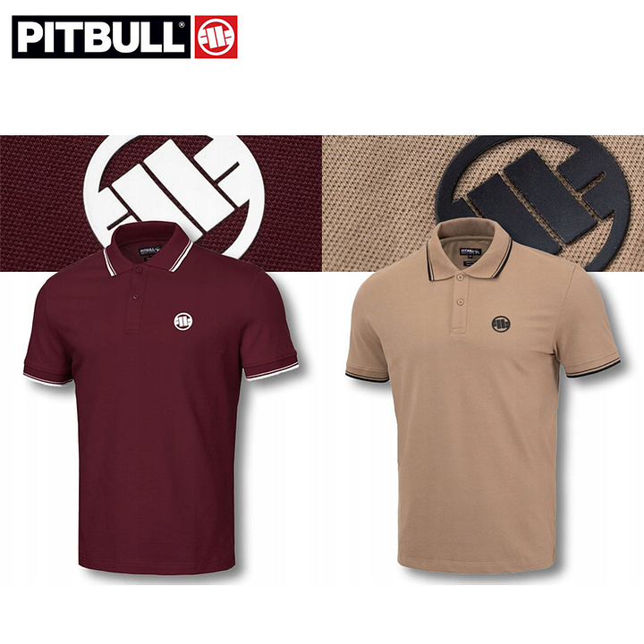 Muška polo majica Pitbull s ovratnikom i prugama, regularna