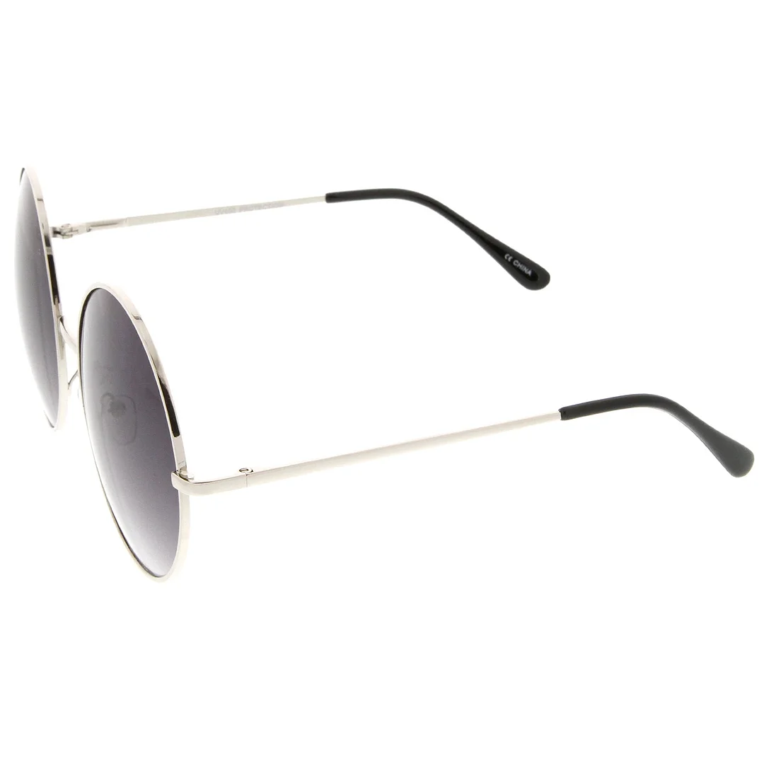 Super Large Oversize Slim Temple Round glasses 61mm