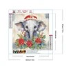 Diamond Painting-DIY Full Round Drill Christmas Elephant