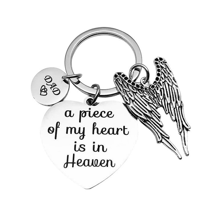 Memorial - Dad- A Piece of My Heart is in Heaven Keychain