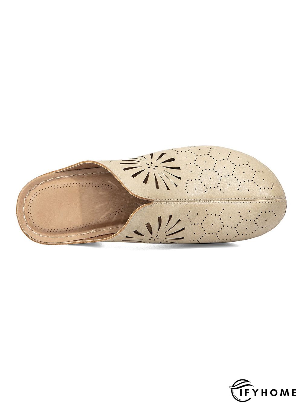 Vintage Plus Size Hollow out Chunky Heel Mules | IFYHOME