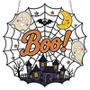 Boo Special Shaped Diamond Painting Kit Halloween Acrylic Pendant