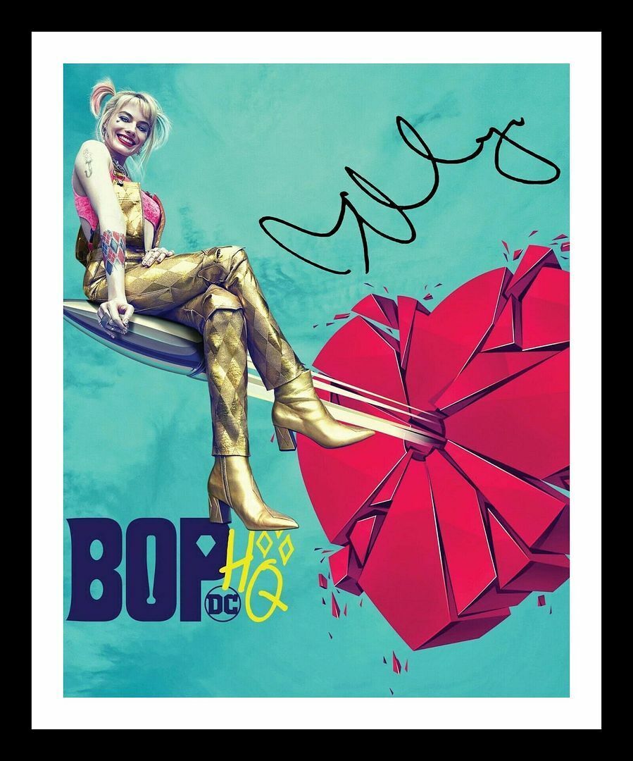 Margot Robbie - Harley Quinn - Birds Of Prey Autograph Signed & Framed Photo Poster painting