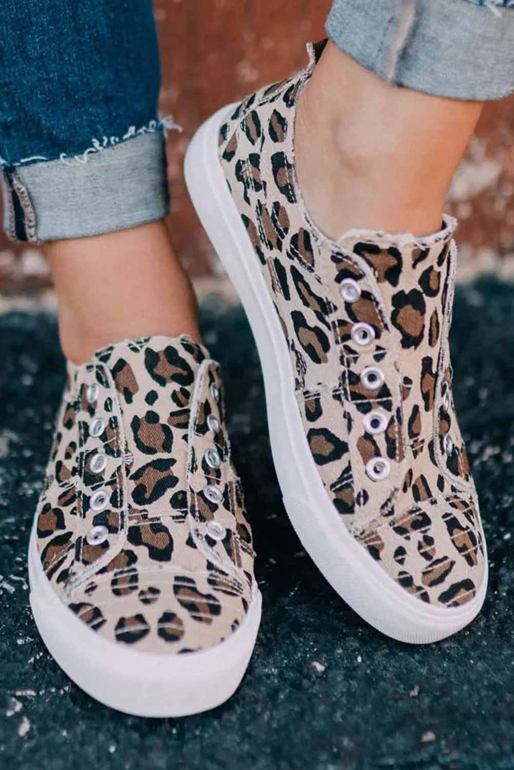 Women's Sneakers Leopard Print Canvas Sneakers