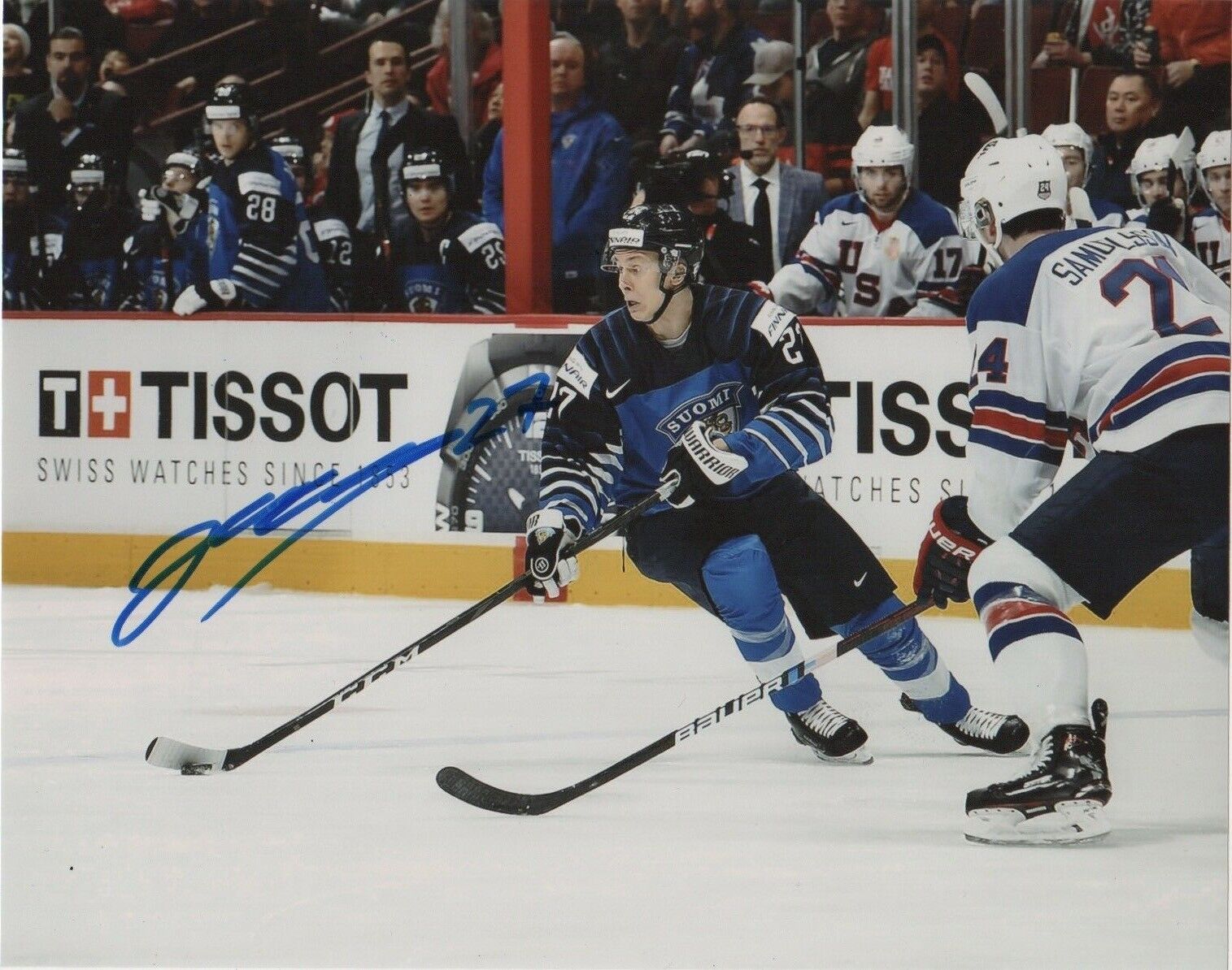 Team Finland Jesse Ylonen Signed Autographed 8x10 NHL Photo Poster painting COA #2