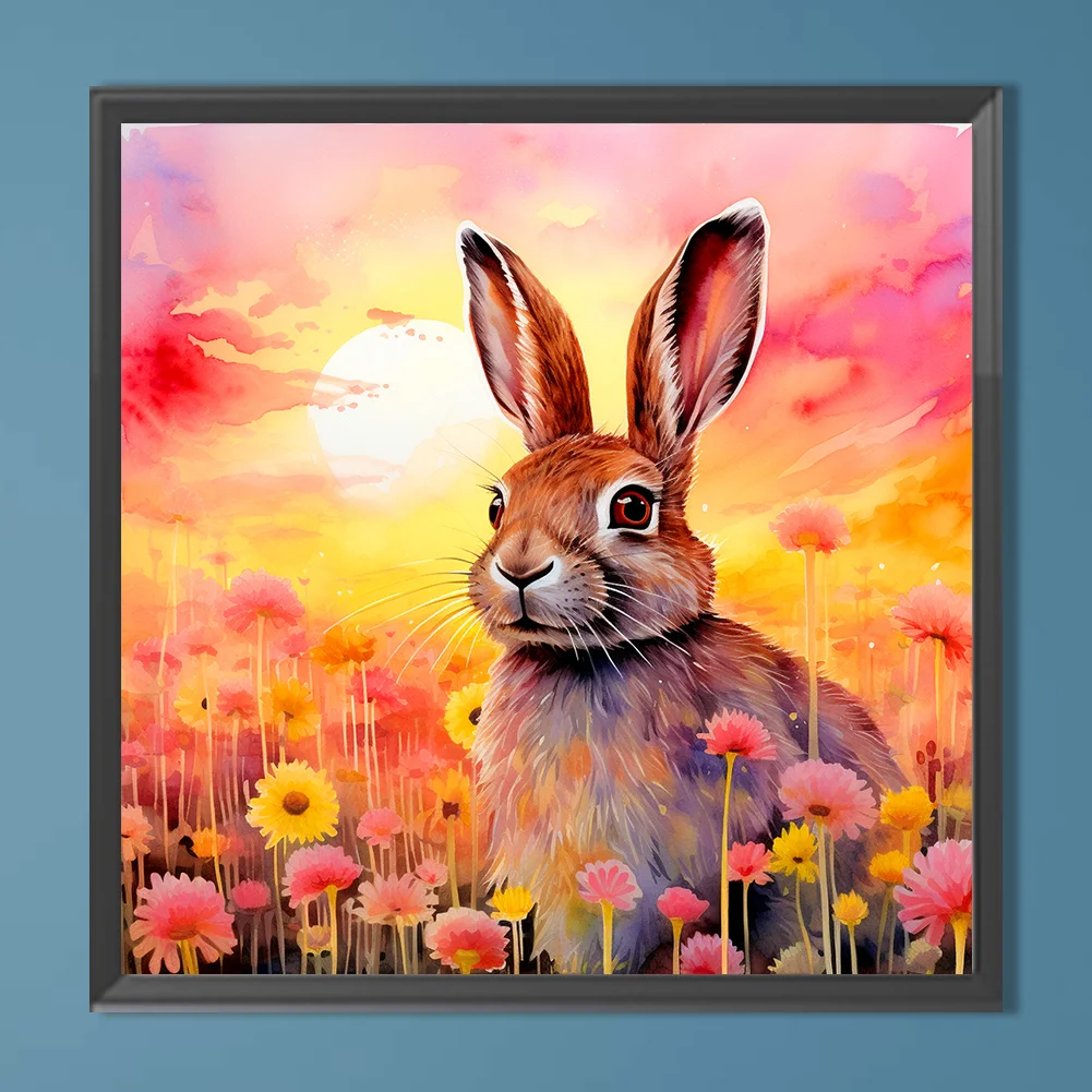 Diamond Painting - Full Round Drill - Daisy Rabbit(Canvas|40*40cm)