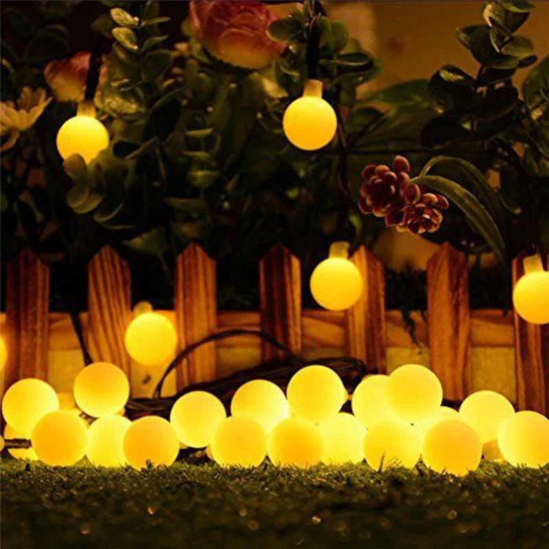Solar String Light ,LED Small White Ball Solar Waterproof Decorative Lantern